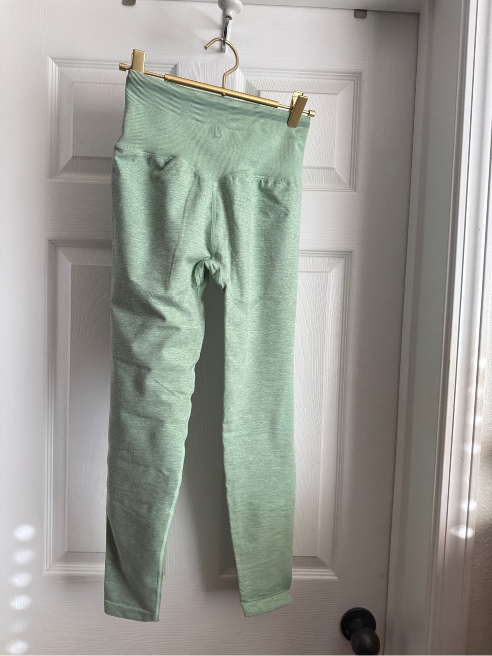 NY Collection Mint Green Seamless High-Waist Leggings